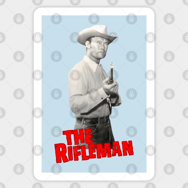 The Rifleman - Chuck Connors - 50s Tv Western Sticker by wildzerouk